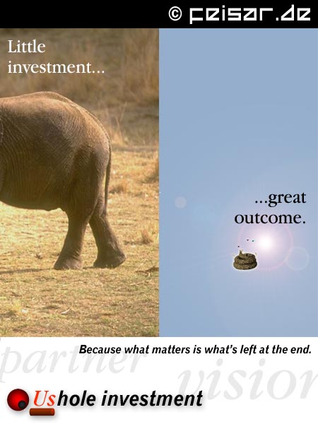 Little investment...
...great outcome.
Because what matters is what's left at the end.
Ushole investment